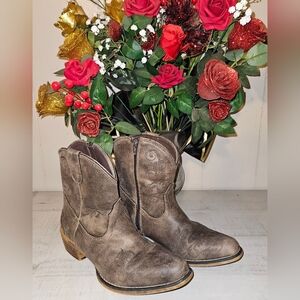 Roper Women's Brown Snip Toe Cowboy Booties - Size 7 1/2